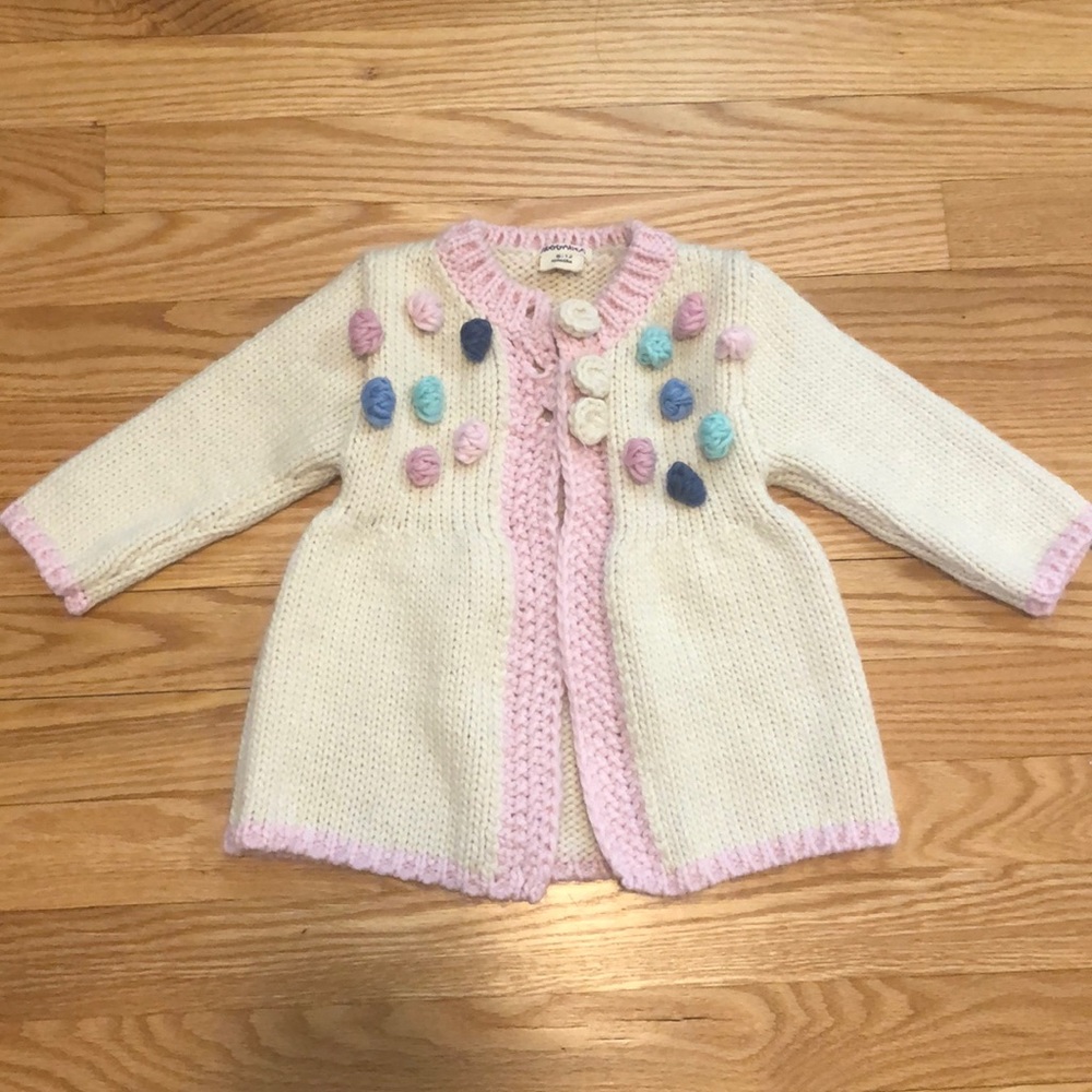 Huggalugs popcorn sweater 6-12 months